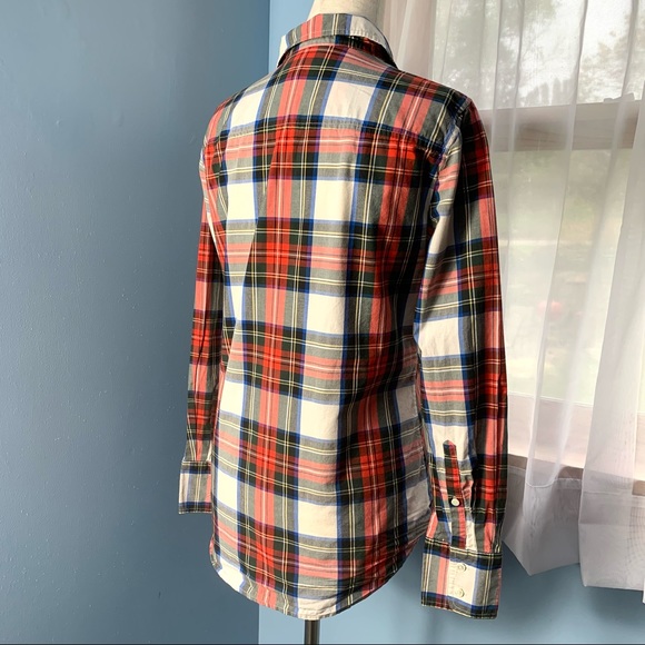 J. Crew Festive Plaid Button Down Shirt - Picture 5 of 8